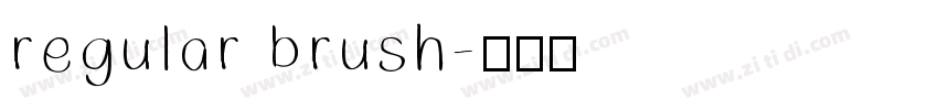 regular brush字体转换